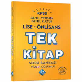 KR Akademi Yayınları 2024 KPSS Lise ÖnLisans Genel Yetenek Genel Kültür Tek Kitap Soru Bankası