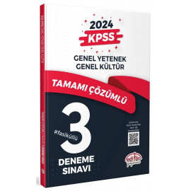 EDitör Yayınları Kpss Genel Yetenek Genel Kültür Lisans Deneme 3 Fasikül 2024