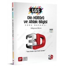 3D Yayınları 8. Sınıf LGS Din Kültürü ve Ahlak Bilgisi Soru Bankası Tamamı Video Çözümlü