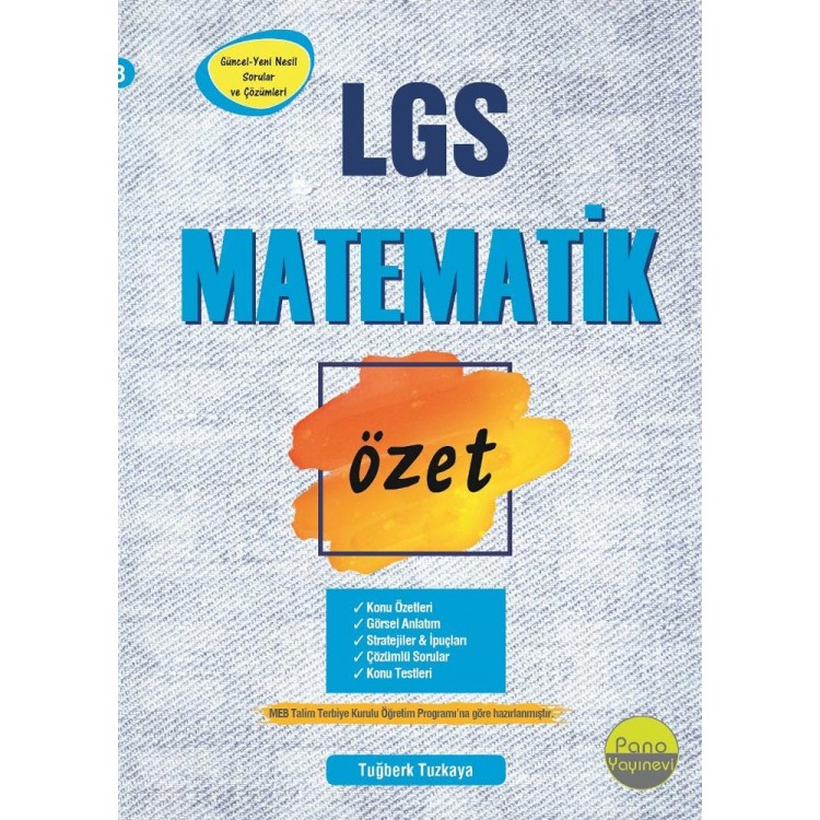 Pano Yayınları 8. Sınıf LGS Matematik Özet
