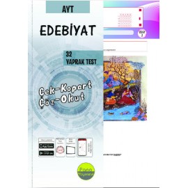 Pano Yayınları AYT Edebiyat Yaprak Testleri Çek Kopart 32 Adet