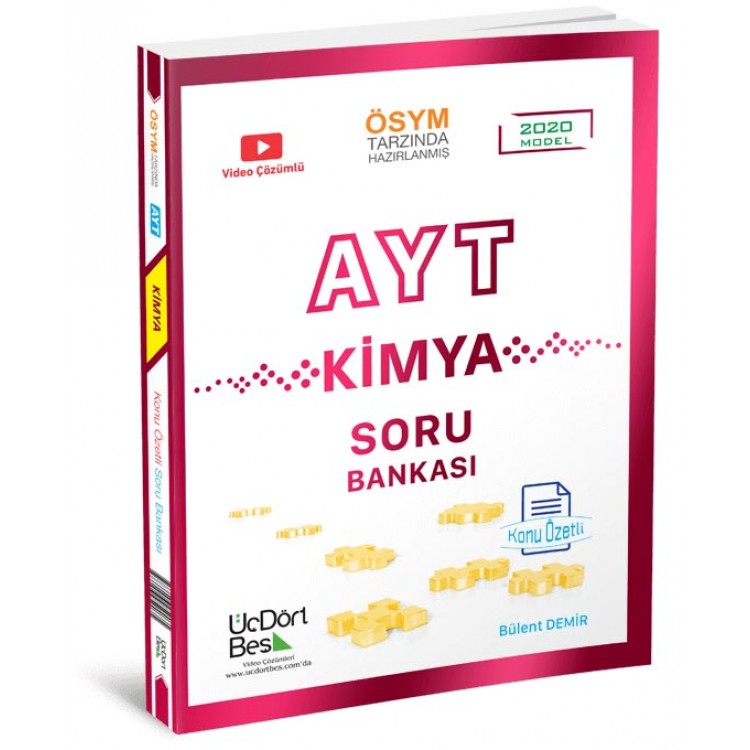 ÜçDörtBeş Yayınları AYT Kimya Soru Bankası