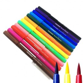 Monami Fırça Uçlu Keçeli Kalem 12 Renk