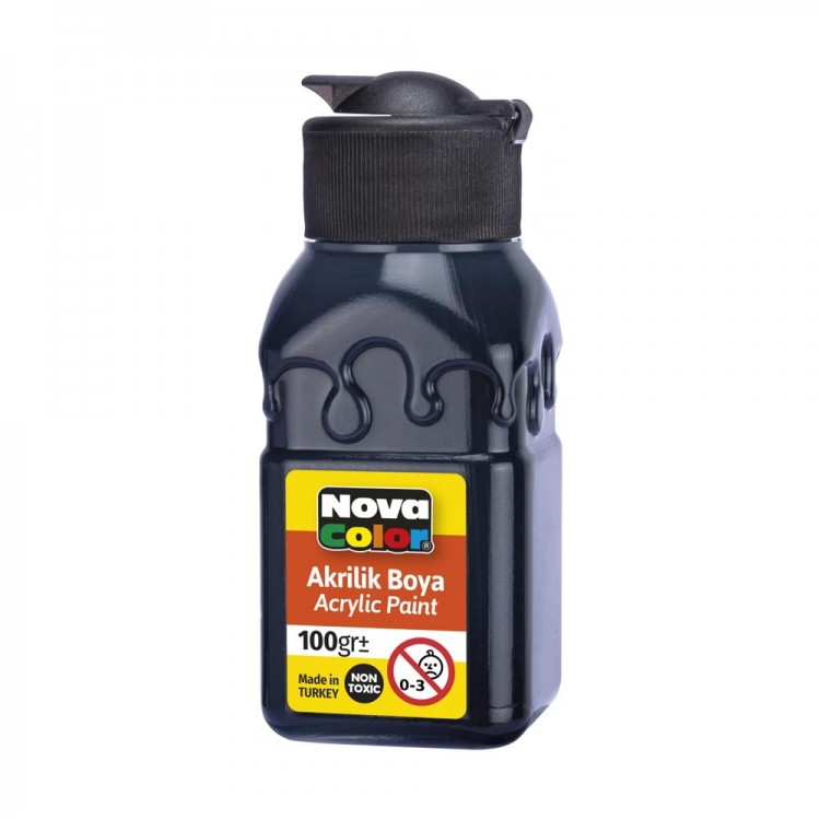 Nova Color Akrilik Boya 100 gr NC-2015 Siyah