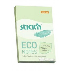 Gıpta Stickn Eco Notes 76x51mm Yapışkanlı Not Kağıdı Pastel Yeşil