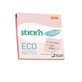 Gıpta Stickn Eco Notes 76x76mm Yapışkanlı Not Kağıdı Pastel Pembe